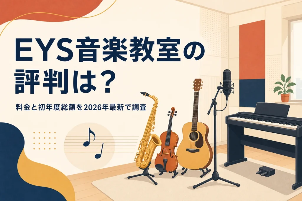 EYS音楽教室の評判と料金を解説する記事のアイキャッチ