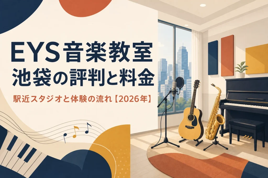 EYS音楽教室 池袋スタジオの評判と料金を解説する記事のアイキャッチ