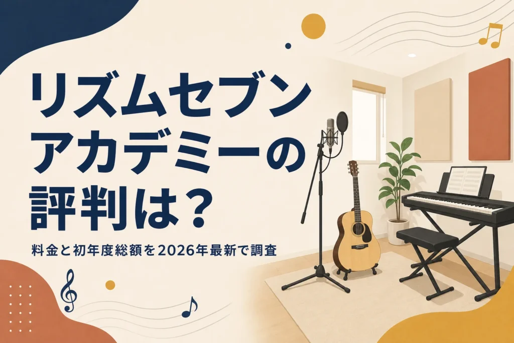リズムセブンアカデミーの評判と料金を解説する記事のアイキャッチ