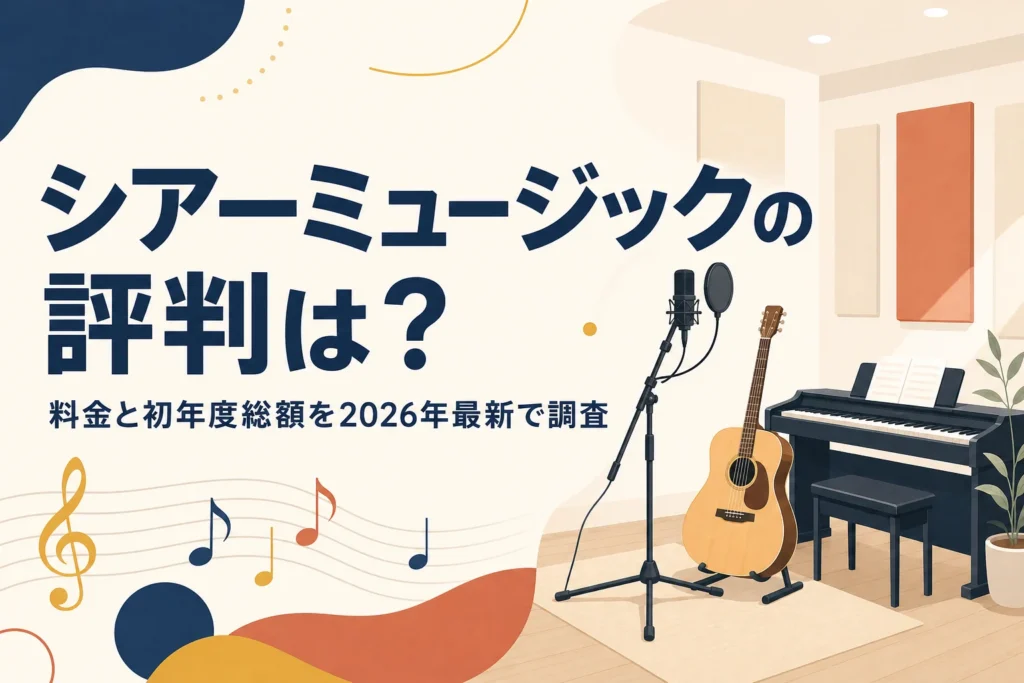 シアーミュージックの評判と料金を解説する記事のアイキャッチ
